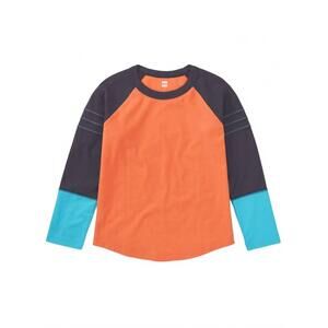 NEW TEA COLLECTION boy's explorer color block raglan top in multi
